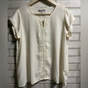 De collection large cream blouse